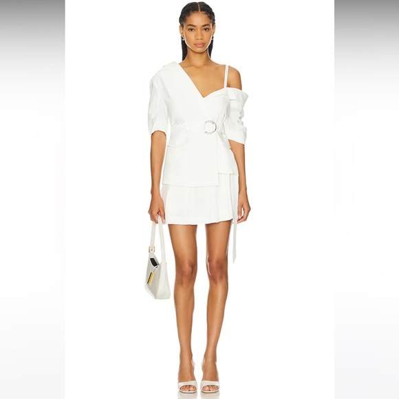 New! Revolve x Cinq a Sept Ciela White Mini Skirt/ Skort 🤍 size 6 NWT! - Picture 5 of 12